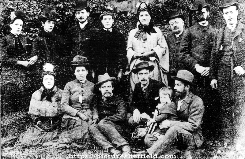 Sheffield Socialists 1886, Edward Carpenter seated 1st on right