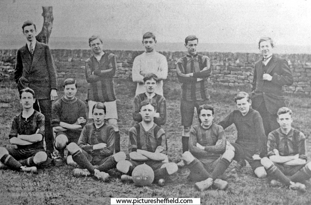 Wadsley National School, football team on Wadsley Common, 1917/18