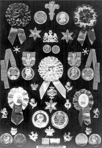 Medals from 1875 royal visit album