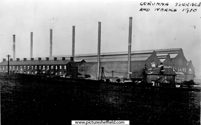 Corunna Terrace and Yorkshire Steel and Iron Works, Penistone Steel Works, Cammell Laird Ltd.