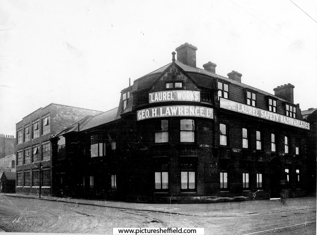 George H. Lawrence and Co. Ltd., safety razor blades manufacturers, Laurel Works, Nursery Street