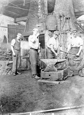 Tool manufacture and anvil manufacture at Askham Brothers and Wilson Ltd., steel manufacturers, Yorkshire Steel and Engineering Works and Crucible Steel Foundry, 78, Napier Street