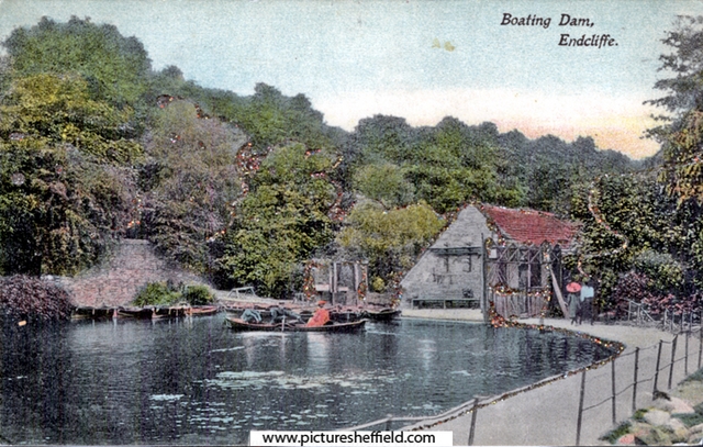 Endcliffe Park boating lake and Holme (Second Endcliffe) Grinding Wheel