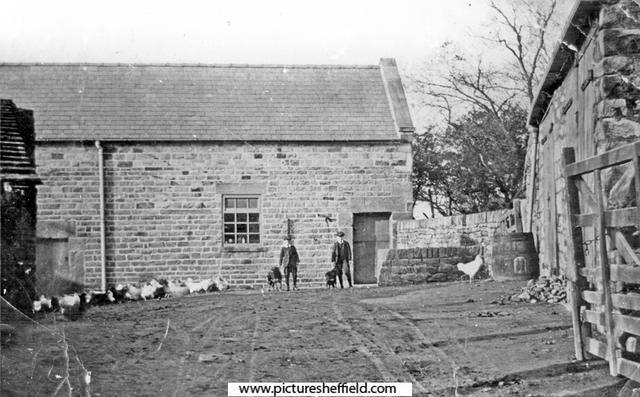 The yard of the rear of the old Plough Inn, Sandygate Road. These were used as stables and a smithy