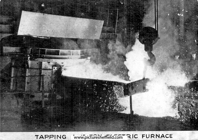 Steel Industry, Tapping a 15 ton Electric Furnace
