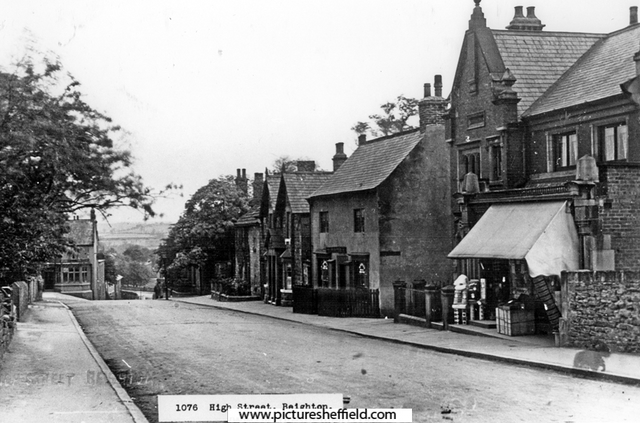 High Street, Beighton. No 35, Cumberland's Head public Hhse on left, in background
