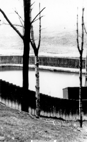 Bowden Housteads Wood, swimming pool built during coal miner's strike, 1926