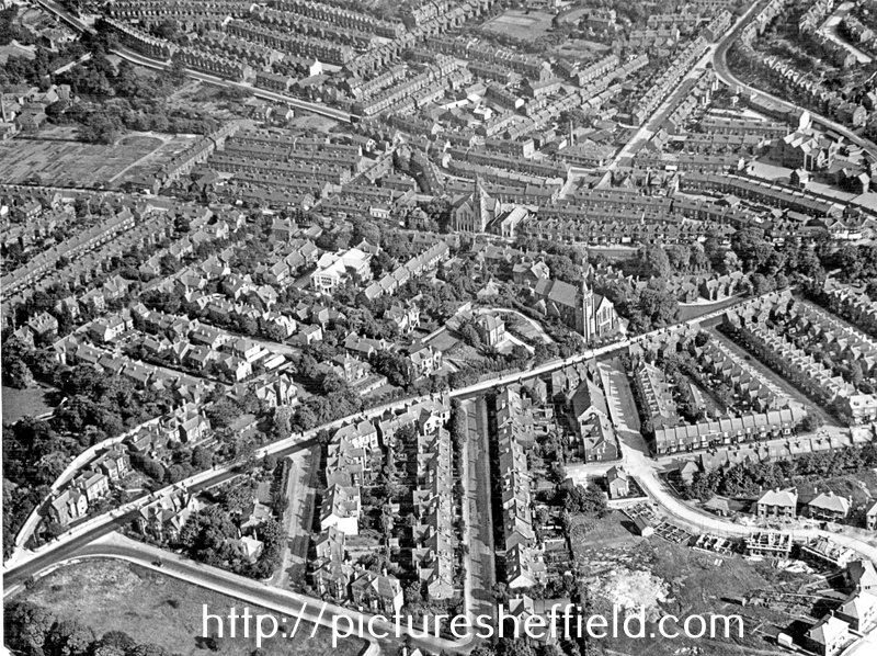 Aerial view - Broomhall / Broomhill towards Sharrow