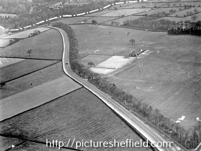 Aerial view - Hathersage Road to Whirlow Bridge, Balfour Sports Ground