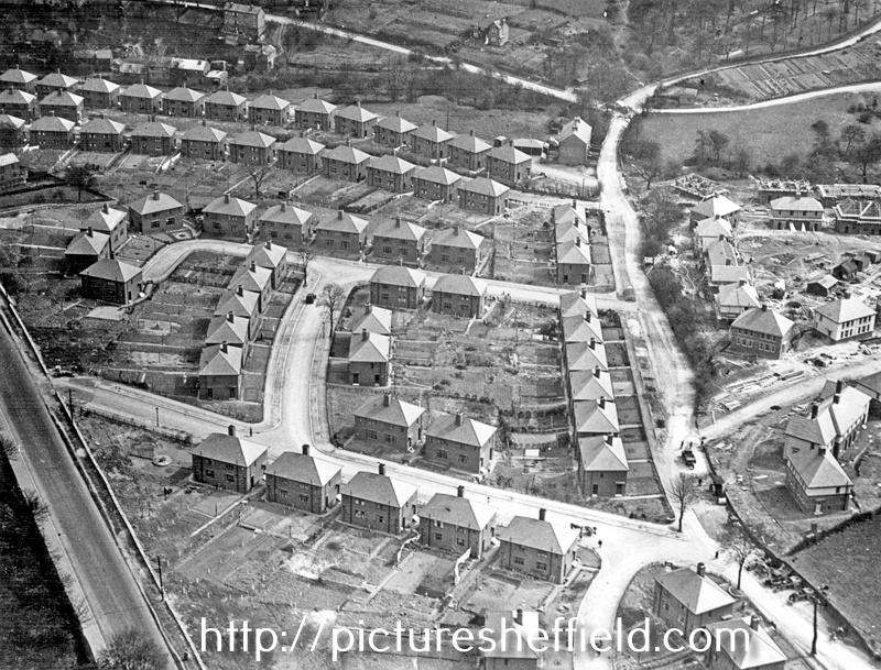 Aerial view - Laverdene Estate, Bradway / Totley 