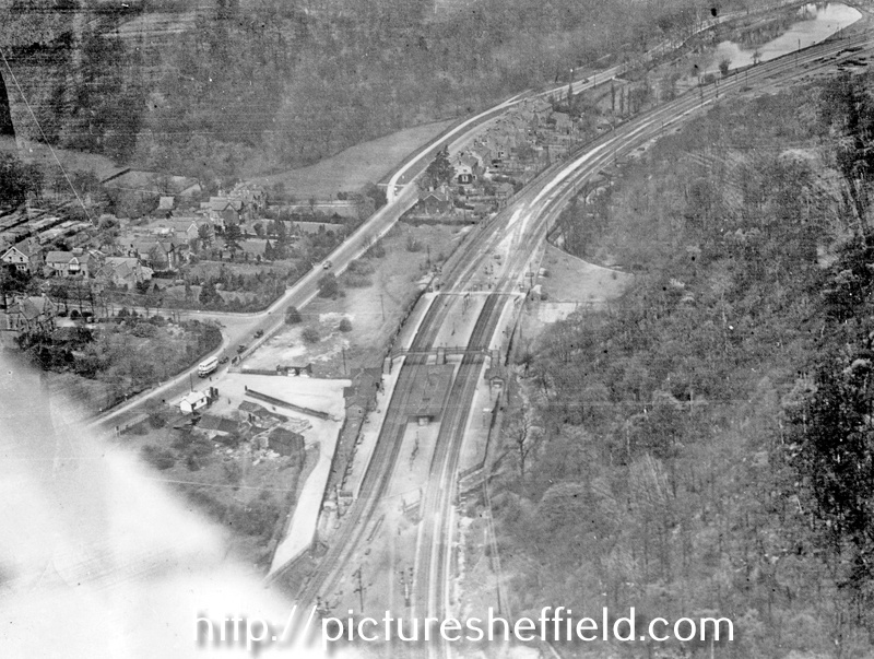 Aerial view - Dore and Totley Station, Abbeydale Road South