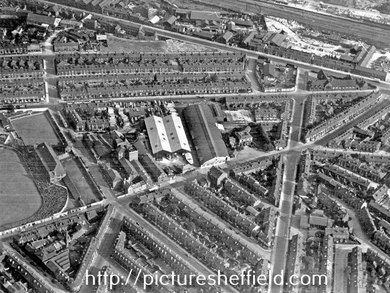 Aerial view -  Highfield and St. Mary's, Bramall Lane 