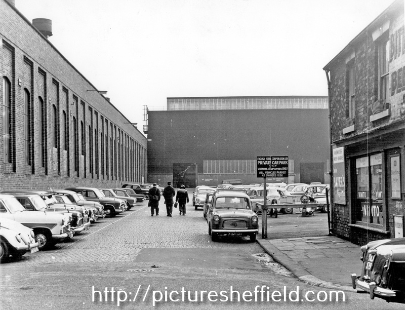 Alfred Road showing English Steel Corporation Car Park and Works