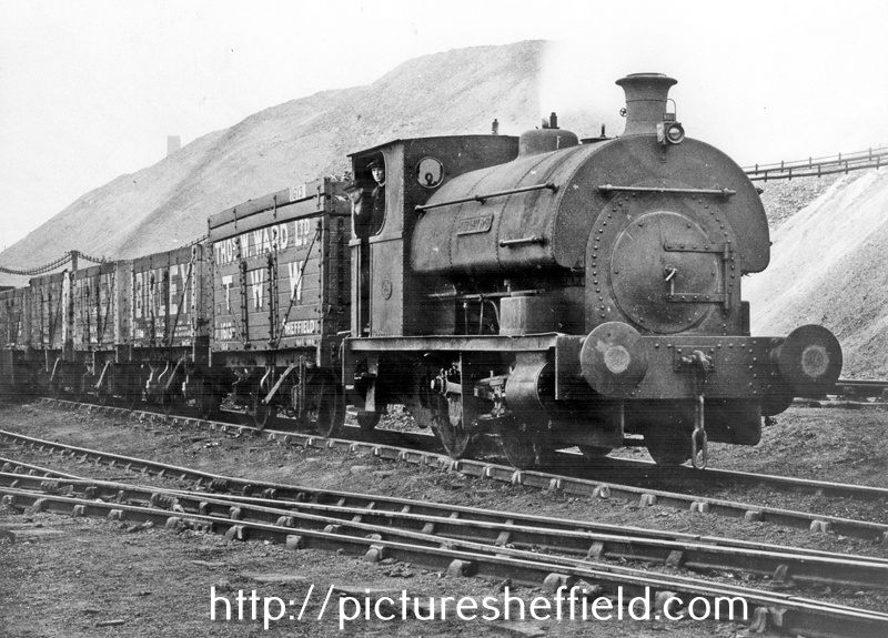 Colliery Engine 'Birley No. 6, Peckett 0. 4. 0 St' and Coal Wagons at Brookhouse Colliery