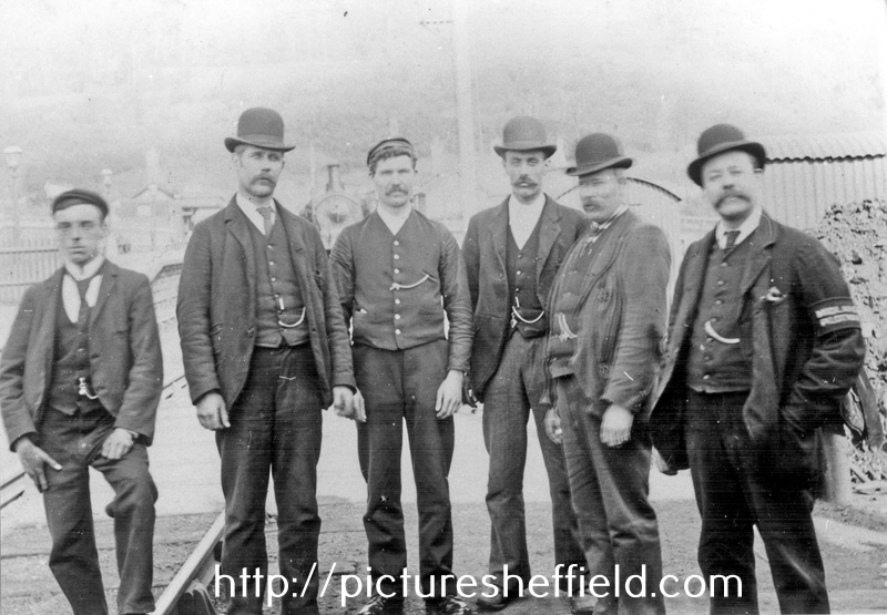 Midland Railway Construction, Grindleford, Sidney Troutt and staff on station