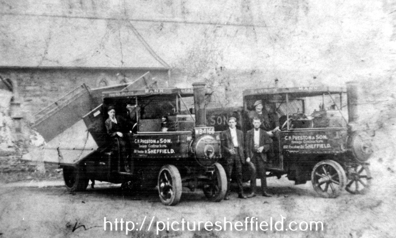 Steam lorries belonging to Charles H. Preston and Son, haulage contractors, No. 892 Penistone Road