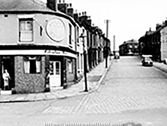 Nos. 123-127 Fitzalan Inn, Fitzalan Street and corner of Montfort Road, Burngreave looking towards Nottingham Street