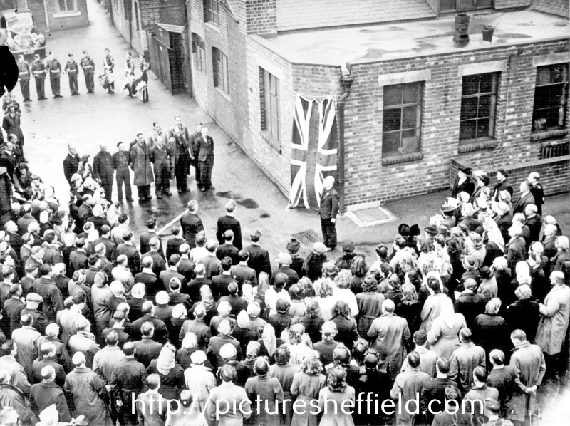 War Memorial Unveiling, W. T. Flather Ltd. Standard Steel Works, Sheffield Road Tinsley