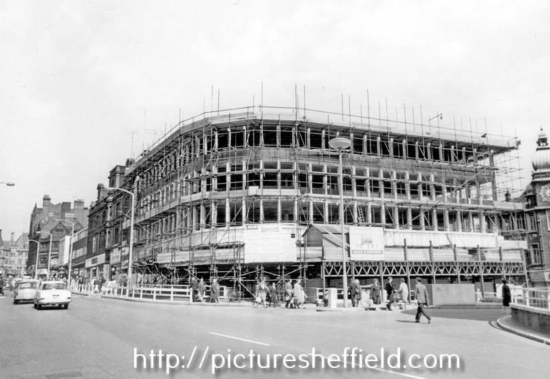 Moorhead, Pinstone Street and Furnival Gate, construction of offices and shop units