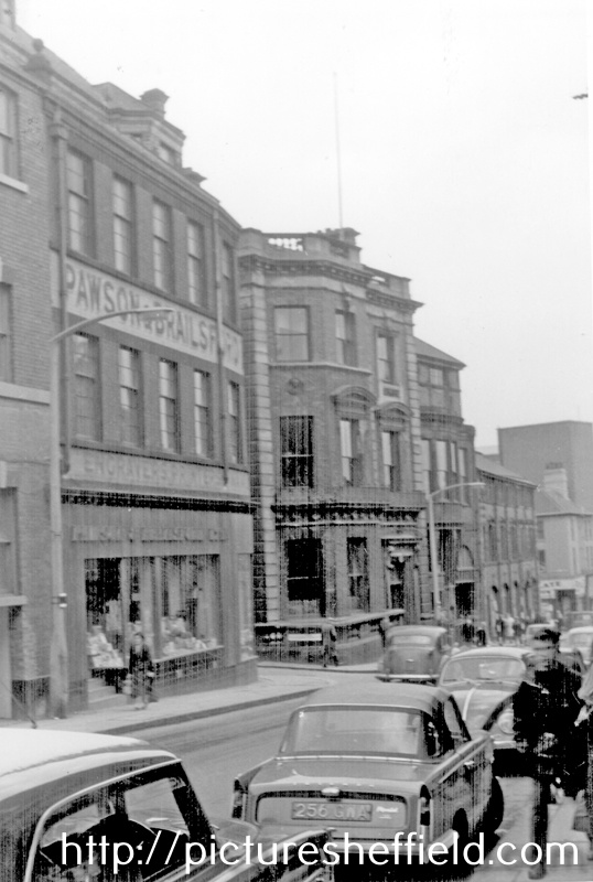 Norfolk Street, Pawson and Brailsford Ltd., printers and No. 36 The Sheffield Club