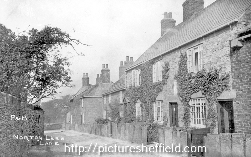 Cottages, Norton Lees Lane looking towards Derbyshire Lane