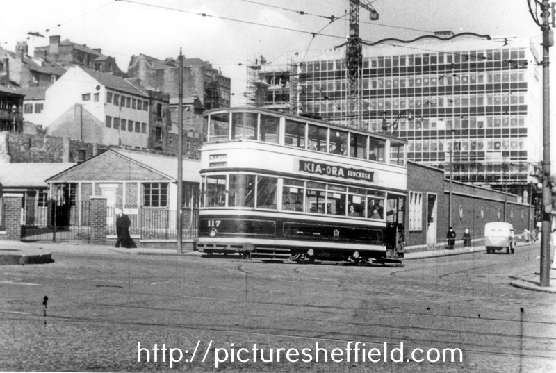 Tram No. 117, Pond Street, Construction of College of Technology