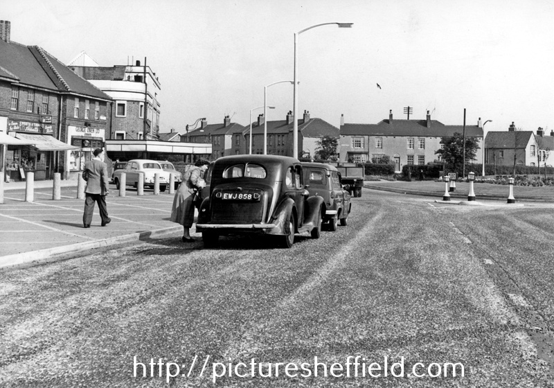 Ridgeway Road and City Road looking towards junction with Prince of Wales Road, premises on left include No. 2 Ridgeway Road, George Owen Ltd., chemists, No. 4 Abbett's, confectioners and Manor Cinema, City Road