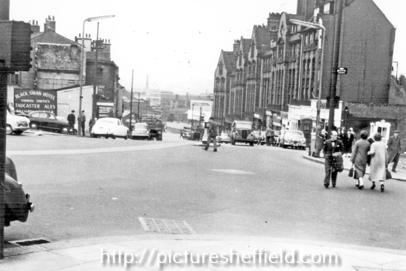 Snig Hill from Angel Street, Corporation Buildings, right