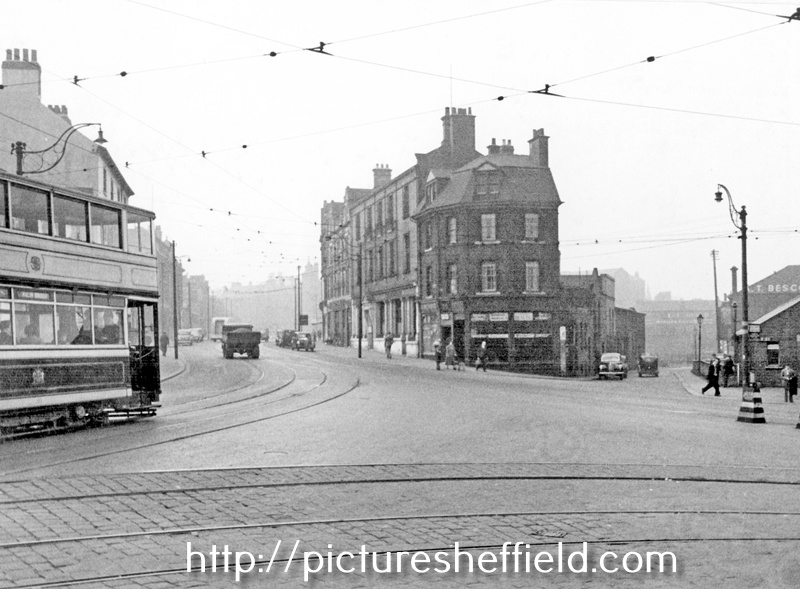 No. 18, 20, 22 - 26 Blue Boar  P. H. (centre), West Bar  and junction with Spring Street and Coulston Street