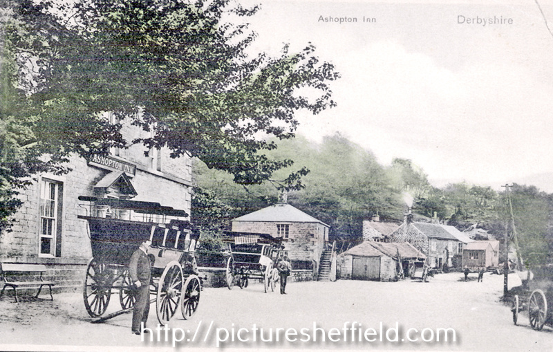 Ashopton Village and Inn, Sheffield to Glossop road, demolished in the 1940's to make way for construction of Ladybower Reservoir