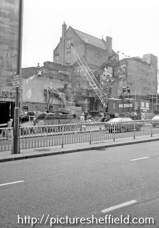 Demolition of Classic cinema, from Commercial Street, after fire