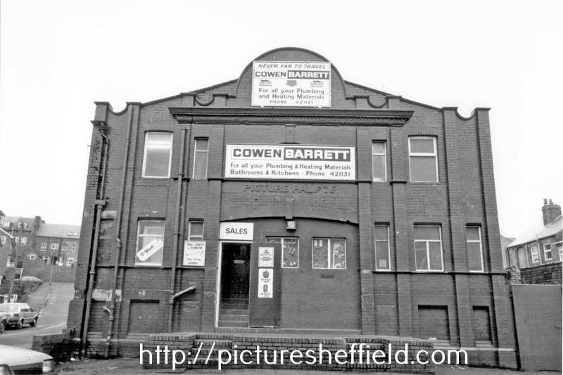 Cowen and Barrett Ltd., plumbers merchant, former Wincobank Picture Palace, Merton Road, Wincobank 	 