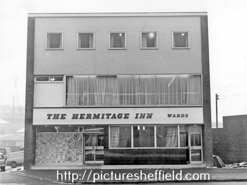 Hermitage Inn, No. 11 London Road. Also known as Harvey's Tavern, Harvey's Bar and R and R. The original Hermitage was bombed in the blitz.