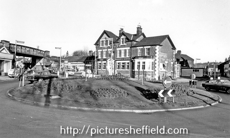 Waggon and Horses public house, No. 2 Market Place, Chapeltown, January/ February 1974