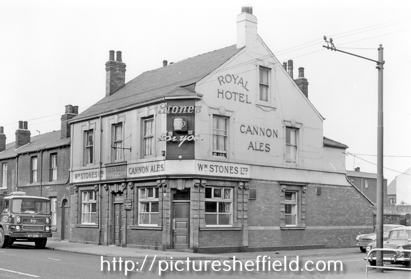 Royal Hotel (meeting place for the R.A.O.B Loyal Lodge), No. 617 Attercliffe Common at the junction with Mons Street