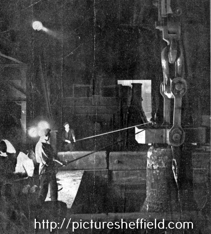 230 ton ingot, largest steel ingot ever made in Britain, produced by English Steel Corporation, Vickers Works, Brightside Lane