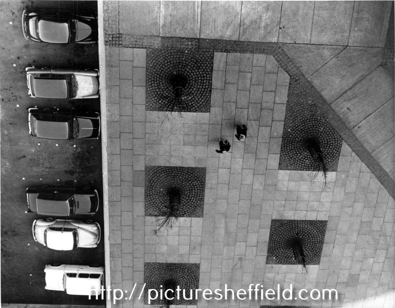 Elevated view of the forecourt, Park Hill Flats 