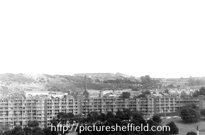 Elevated view of Park Hill Flats from the Lyceum Theatre
