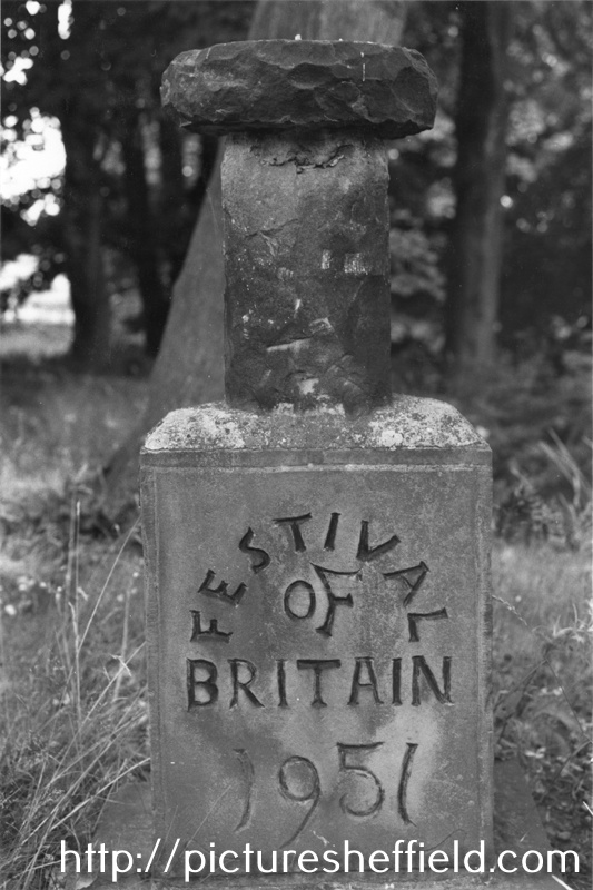 Festival of Britain, 1951 commemorative stone, Grenoside Hospital Annexe (former Isolation Hospital) Saltbox Lane