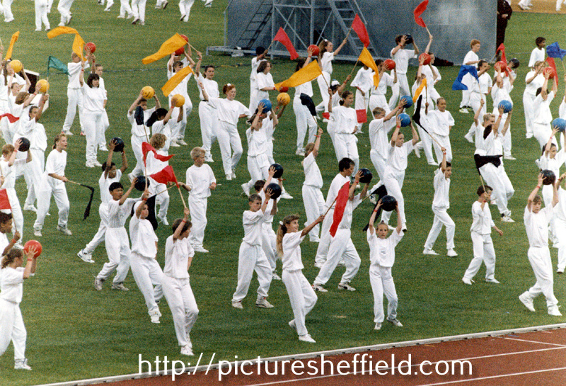 World Student Games opening ceremony at the Don Valley Stadium