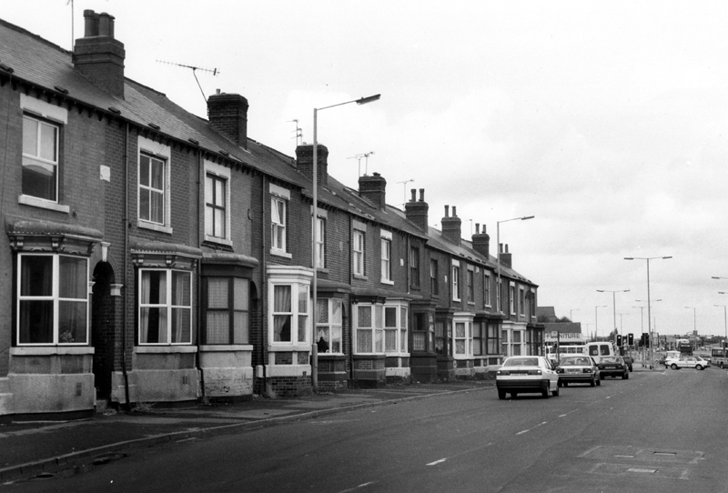 Nos. 803-833 (left to right), Prince of Wales Road looking towards Main Road, Darnall 