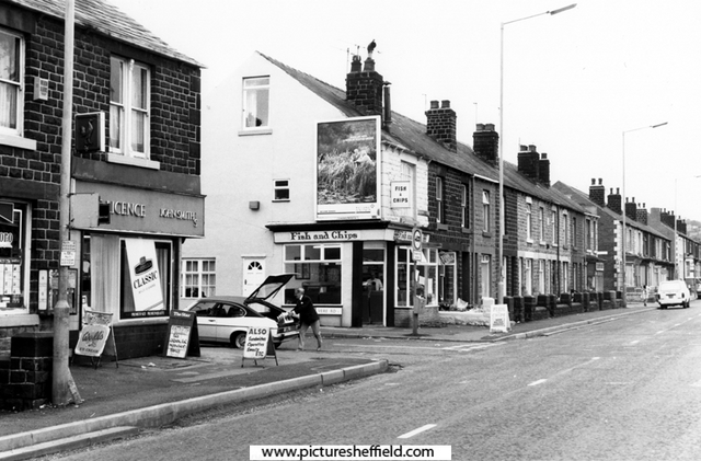 Nos. 226/228 Off Licence and 224, Fish and Chip Shop; 222 etc., Penistone Road North and the junction with Vere Road