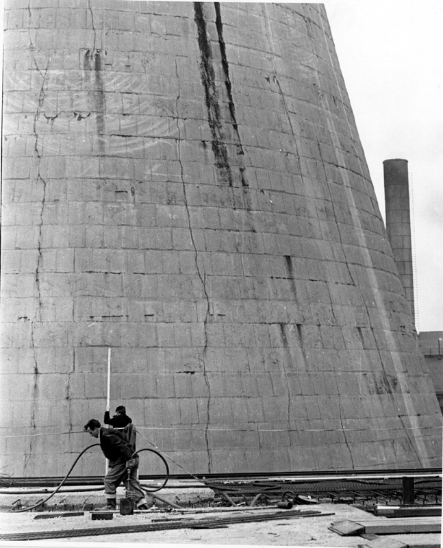 Detail of a cooling tower, Blackburn Meadows Power Station