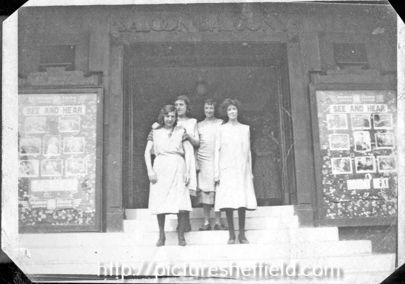 Cleaners outside the the Victory Palace, Upwell Street