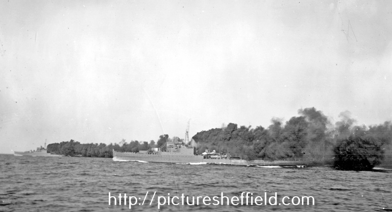 H.M.S. Sheffield and other ships involved in decoy operations WWII