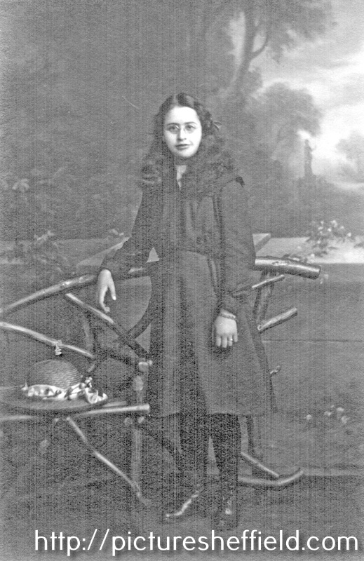Young girl connected with the Bright family of Sharrow Head House, possibly the grandchild of Maurice de L Bright, steel merchant who lived at Sharrow Head House until his death in 1902