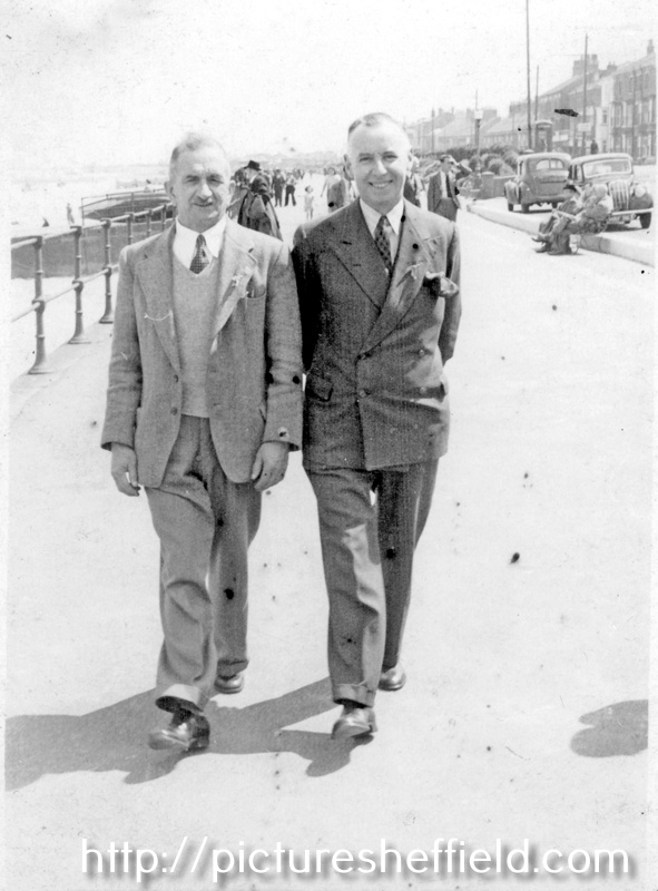 Mr. Jack Atherton and Ernest Wharton from Firth Brown and Co Ltd., on a work's outing
