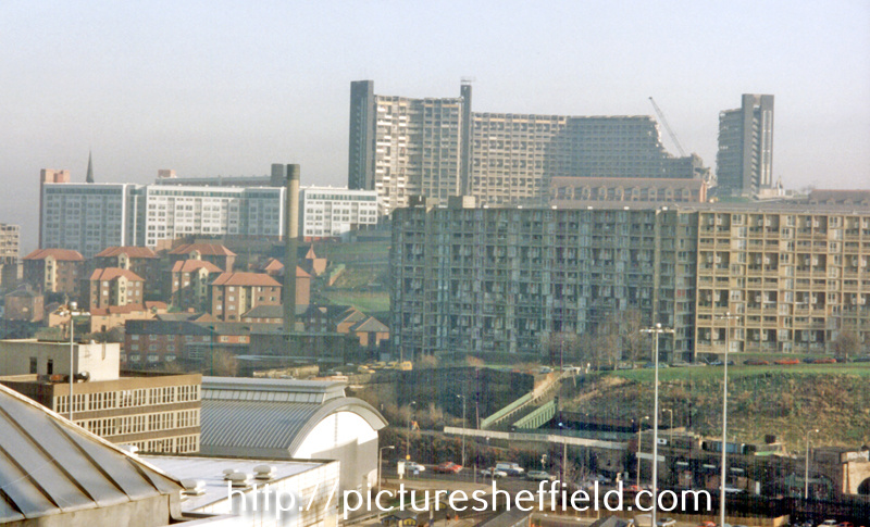 Demolition of Hyde Park Flats, view from Central Library Building, Surrey Street