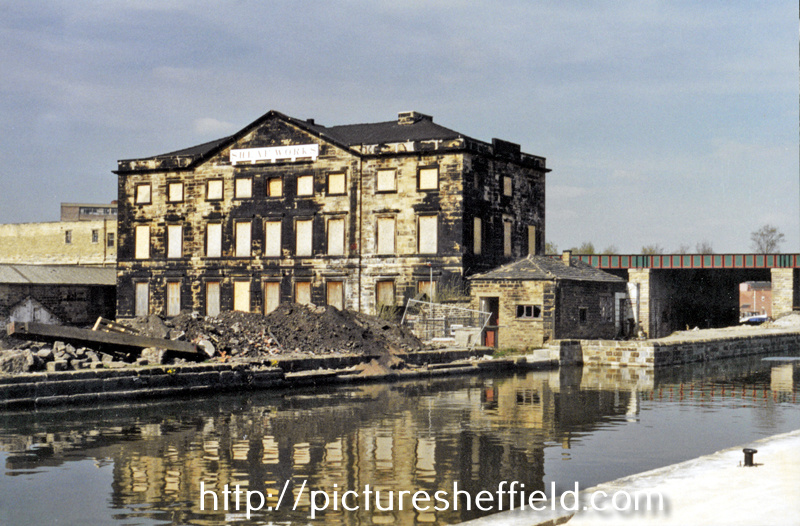 Derelict Sheaf Works later converted to the Sheaf Quay P. H., Canal Basin