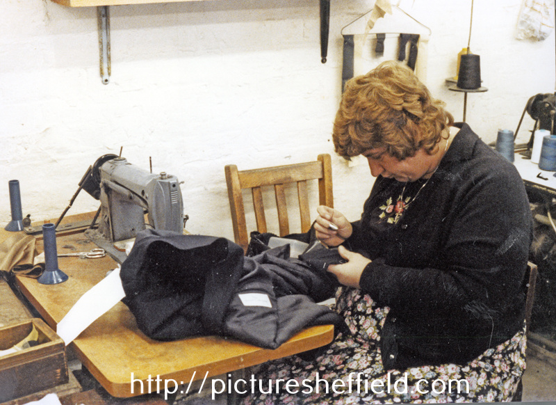 Tailoress at work, S.D. Williams, tailors, Butcher Works, No. 72, Arundel Street